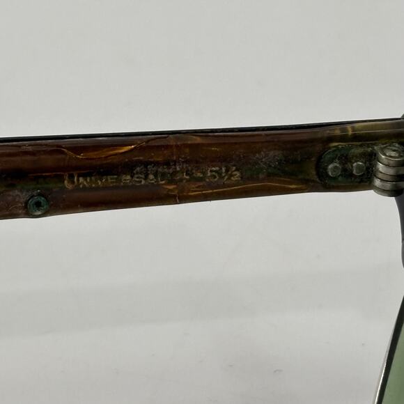 Vtg Sunglasses 50s 60s Shuron Ronsir Browline Eyeglasses Cat Eyes Etched Alumin